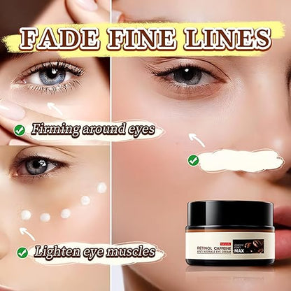 SADOER Retinol Caffeine Anti-Wrinkle Eye Cream – Hydrating Formula