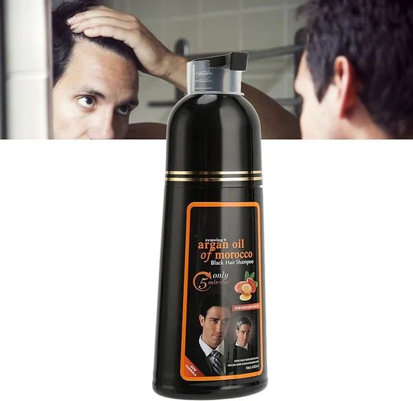 Black Hair Dye Shampoo – Fast Gray Coverage Plant Extract Formula