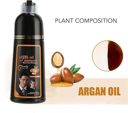 Black Hair Dye Shampoo – Fast Gray Coverage Plant Extract Formula