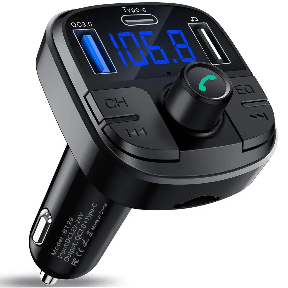 Car Mp3 Bluetooth Player Charger