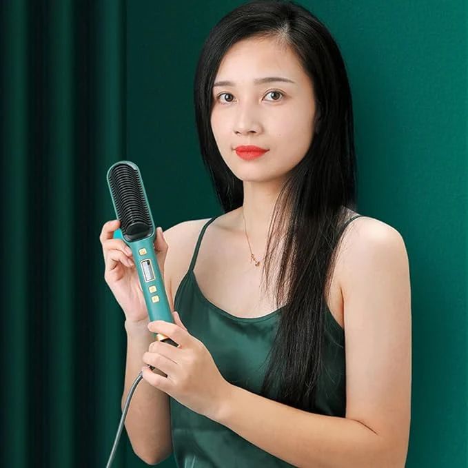 Ionic Hair Straightener Comb – Smooth &amp; Silky Styling Brush