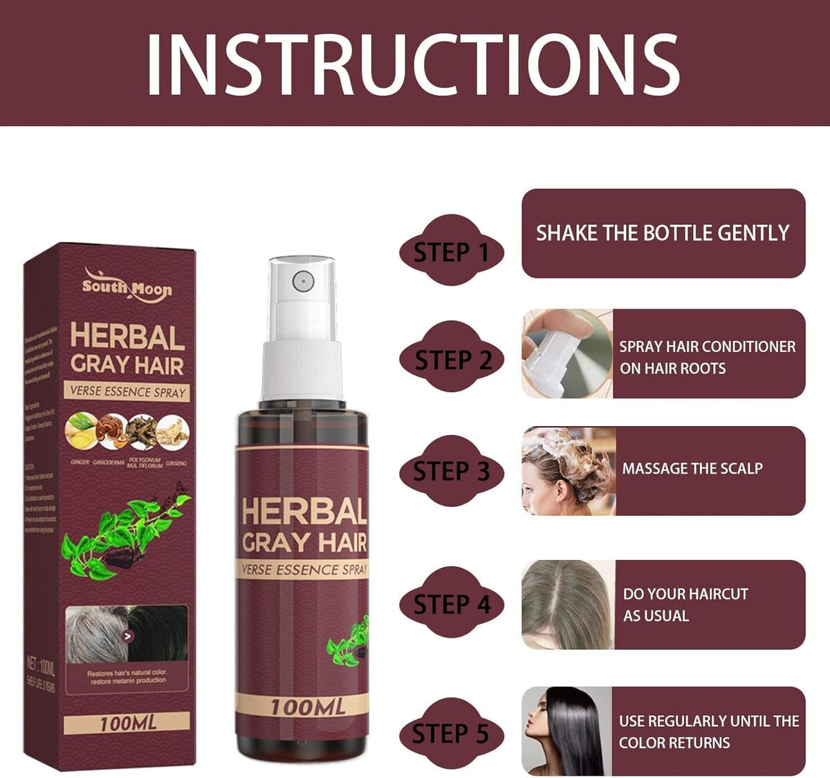 Herbal Hair Darkening Conditioner 100ML – Natural Anti-Loss Formula