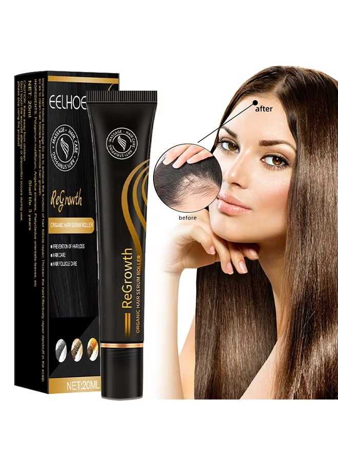 Eelhoe Organic Hair Growth Serum Roller 20ml – Vitamin-Enriched Hair Essence