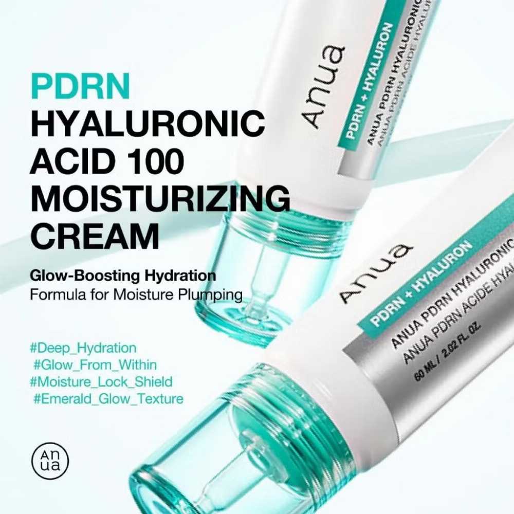 Anua PDRN + Hyaluronic Acid 100 Moisturizing Cream – Deep Repair Face Cream
