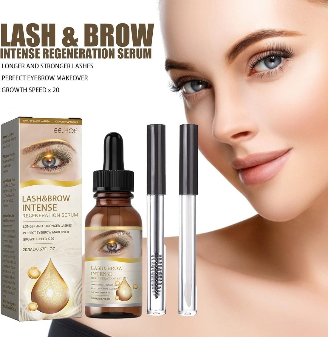 Lash &amp; Brow Intense Regeneration Serum – Eyelash &amp; Eyebrow Growth Booster