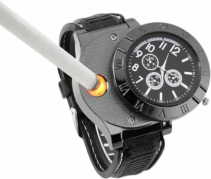 New Military USB Lighter Watch Men&