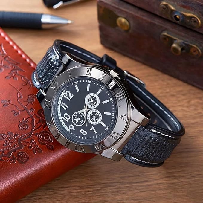 New Military USB Lighter Watch Men&
