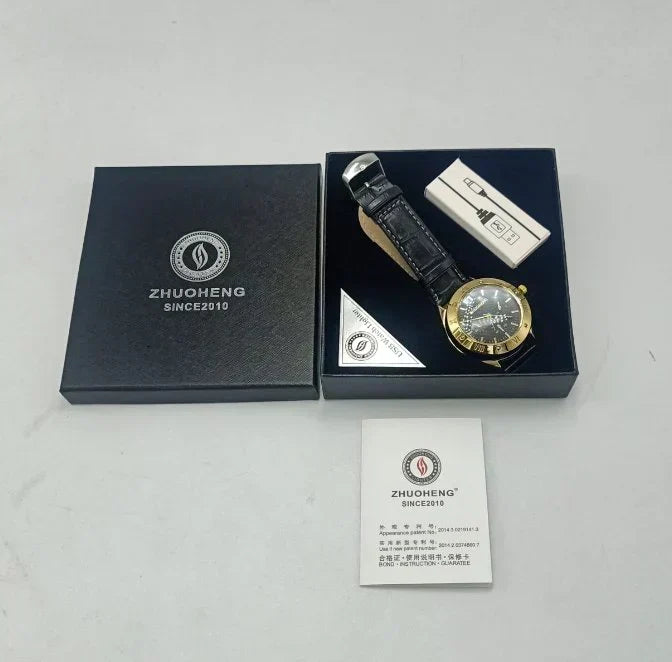 New Military USB Lighter Watch Men&