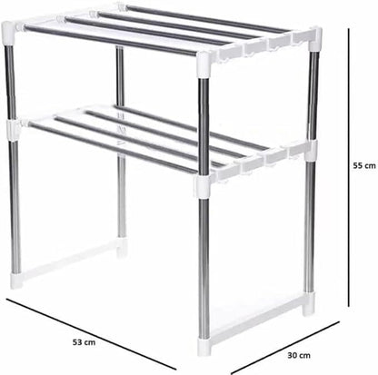 Stainless Steel Kitchen Storage Rack – Easy Assembly Shelf Organizer