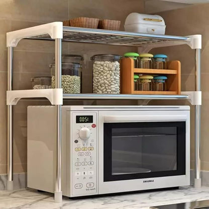 Stainless Steel Kitchen Storage Rack – Easy Assembly Shelf Organizer