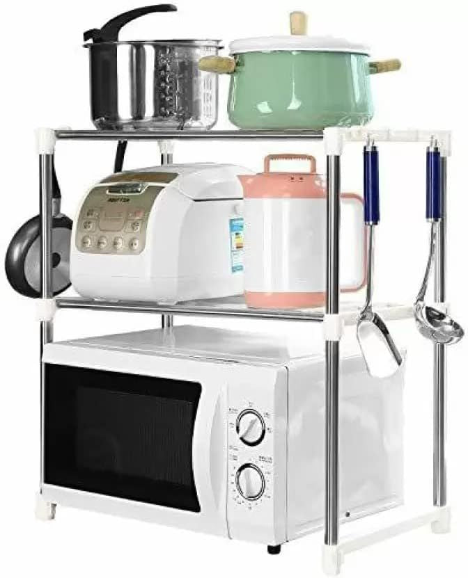 Stainless Steel Kitchen Storage Rack – Easy Assembly Shelf Organizer