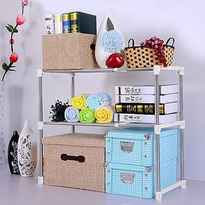 Stainless Steel Kitchen Storage Rack – Easy Assembly Shelf Organizer